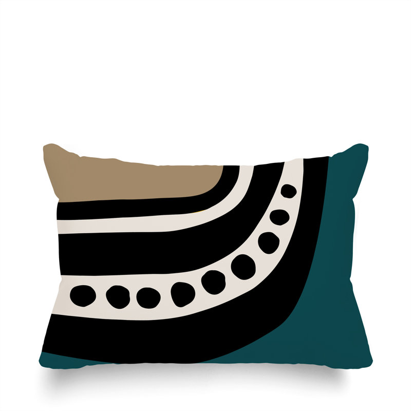 Coussin lombaire réversible intérieur / extérieur Sofi Minimalist, H 14 po x l 20 po, Émeraude