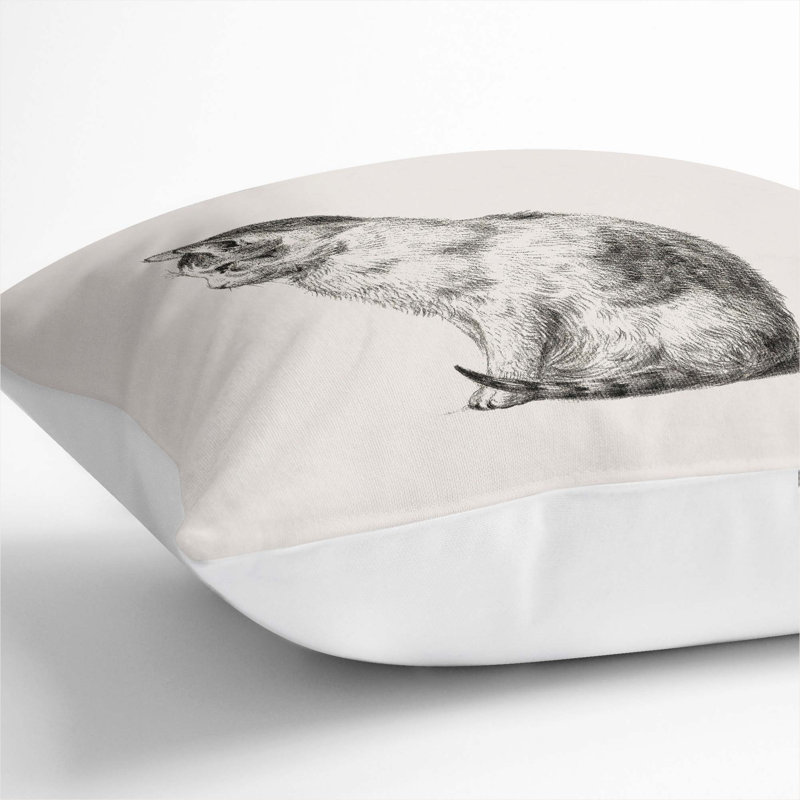 Square Throw Cushion, White, 40cm H x 40cm W x 15cm D
