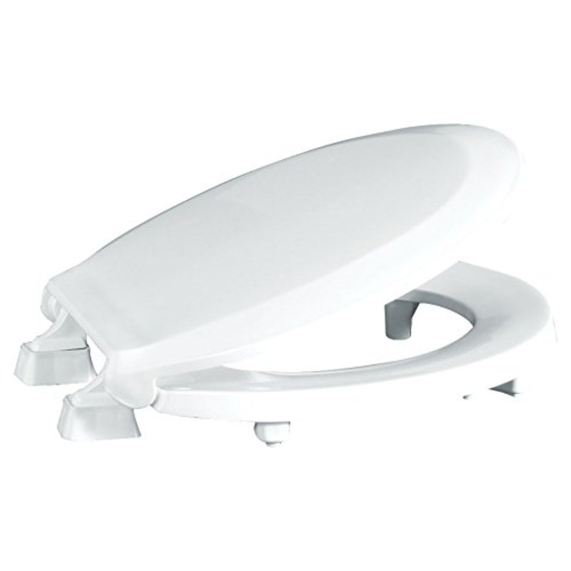 Siège de toilette rond en plastique surélevé, Levage de 2 po