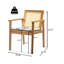 Chaise de salle à manger d'extérieur avec coussin (ensemble de 2)