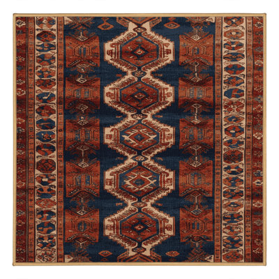 Machine Washable Turkish Brown Area Rug