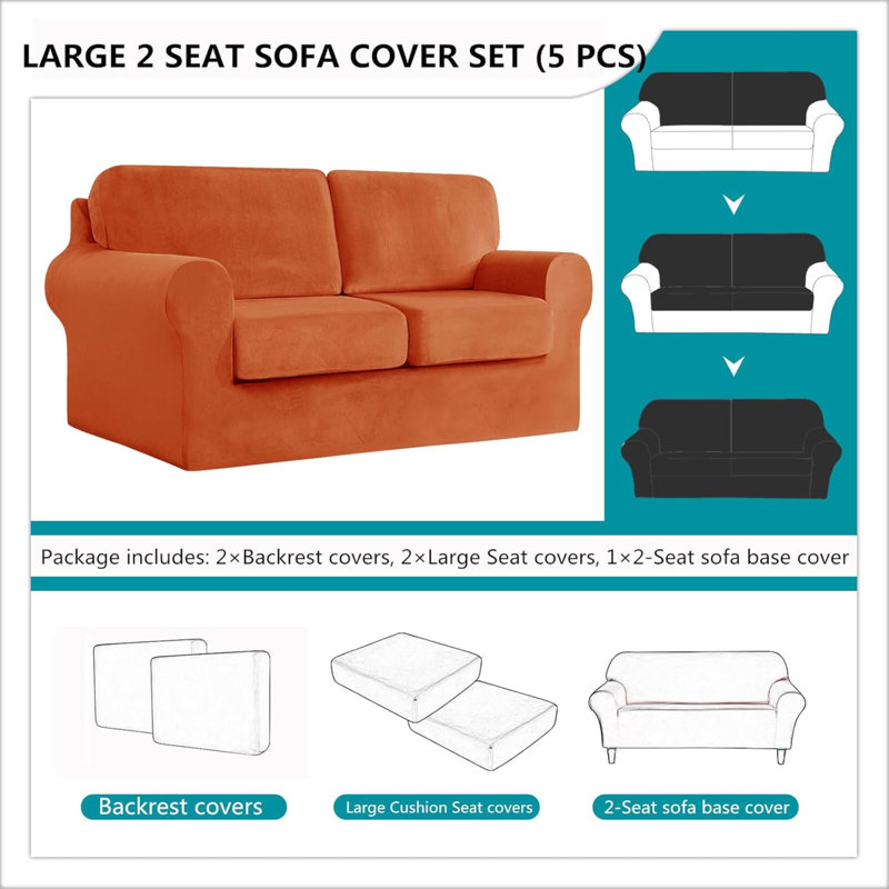 Outdoor Patio Sofa Cover, Orange