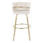  Tabourets de bar à hauteur fixe en velours 30 "avec repose-pieds rond Sone-89129275-89678223