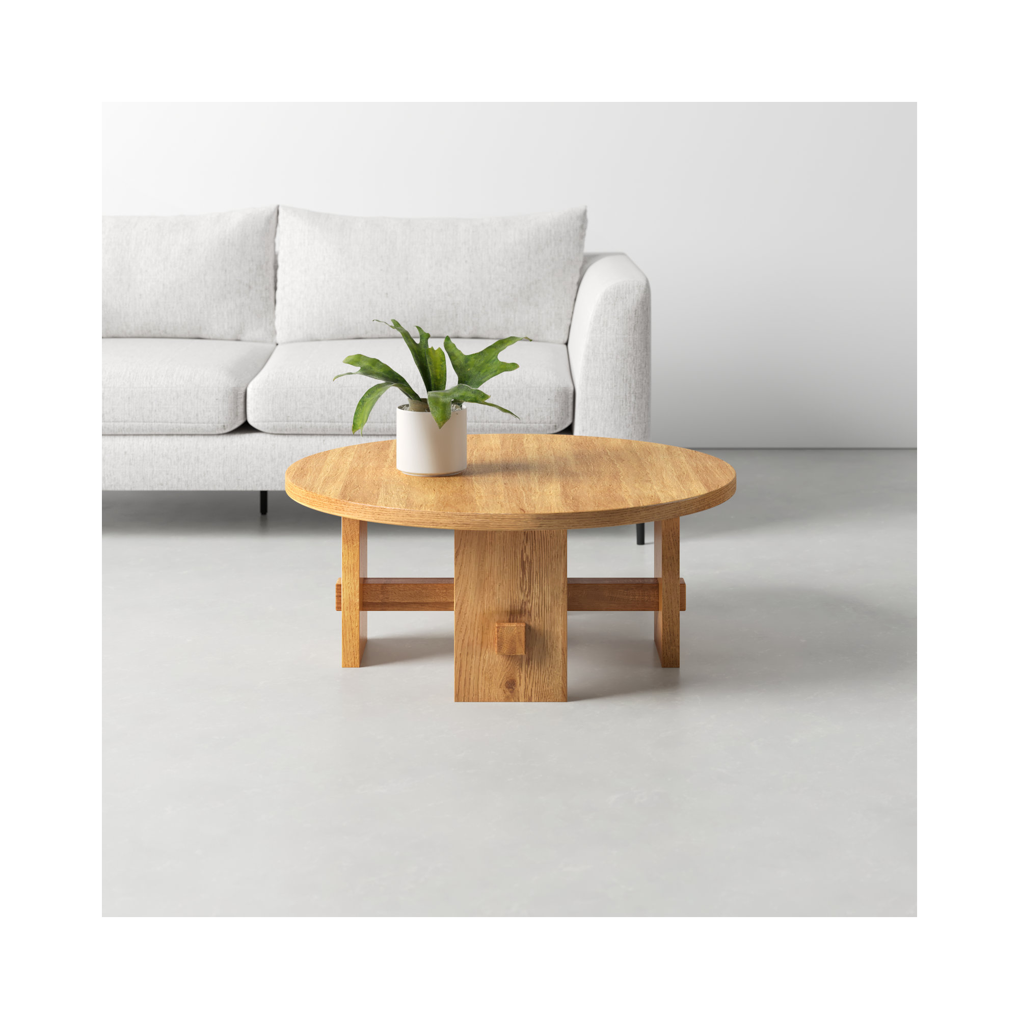 Santo Solid Wood Single Coffee Table, 16" H x 38" L x 38" W