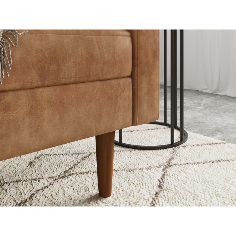 Causeuse Batel, Polyester à 100 % de couleur brune