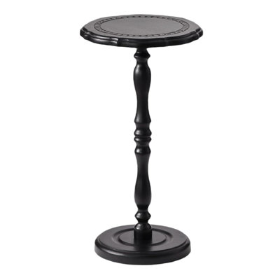 Table d'appoint ronde ronde en bois massif pour petits espaces