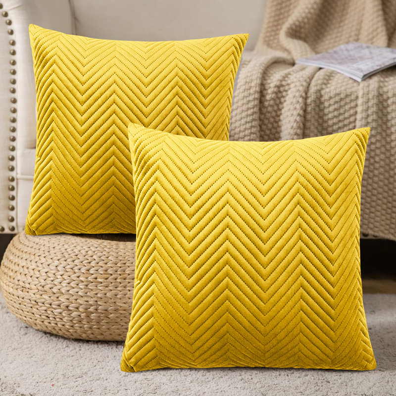 Square Scatter Cushion Cushion Cover, Ochre