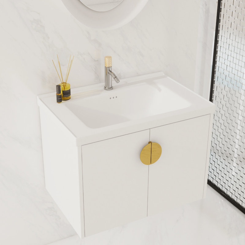 Ensemble de meuble-lavabo simple 18,5 po avec plateau en bois manufacturé Alorton