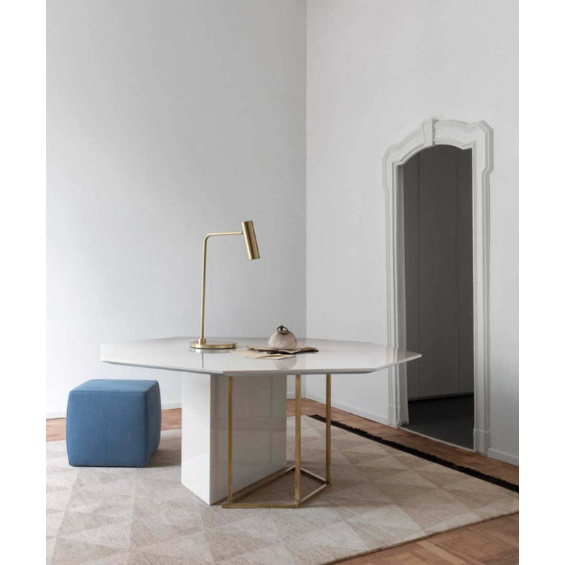 Lampe de table Heron, Laiton satiné