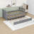 Wood Daybed with Drawers and Trundle