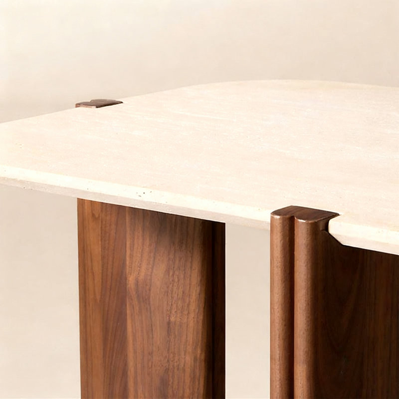 Console en bois massif 55,12 po, H 30,71 po x l 55,12 po x P 15,75 po