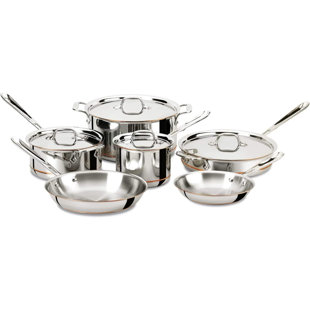 Batterie de cuisine en acier inoxydable 10 pièces All-Clad