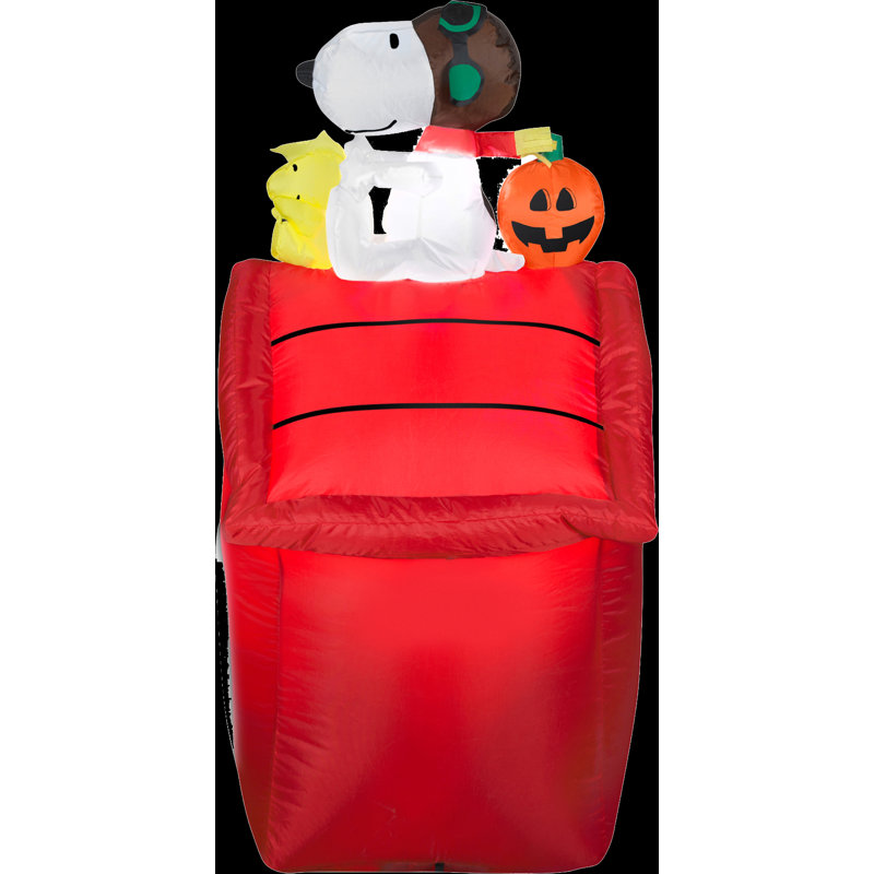 Airblown Snoopy as Flying Ace on Dog House - Peanuts