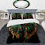 Ensemble de housse de couette vert et or Angel Wings II - Wings Angel - Microfibre polyester-348651023