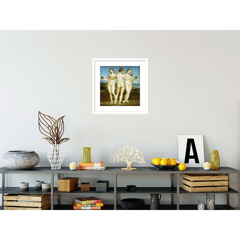 «The Three Graces» par Raphael, impression giclée sur cadre, H 23,5 po x l 23,54 po