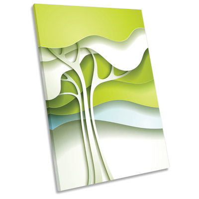 Abstract Floral Tree - Wrapped Canvas Painting