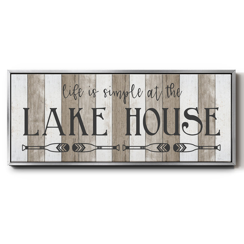 Simple at the Lake House - Toile encadrée, H 8 po x l 20 po