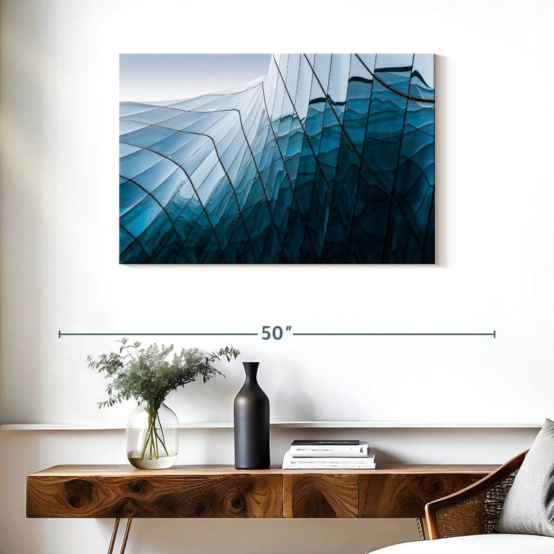 Structure en verre Lilie Blue, H 24 po x l 36 po