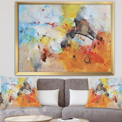 " Blue And Yellow Color Spatters II "