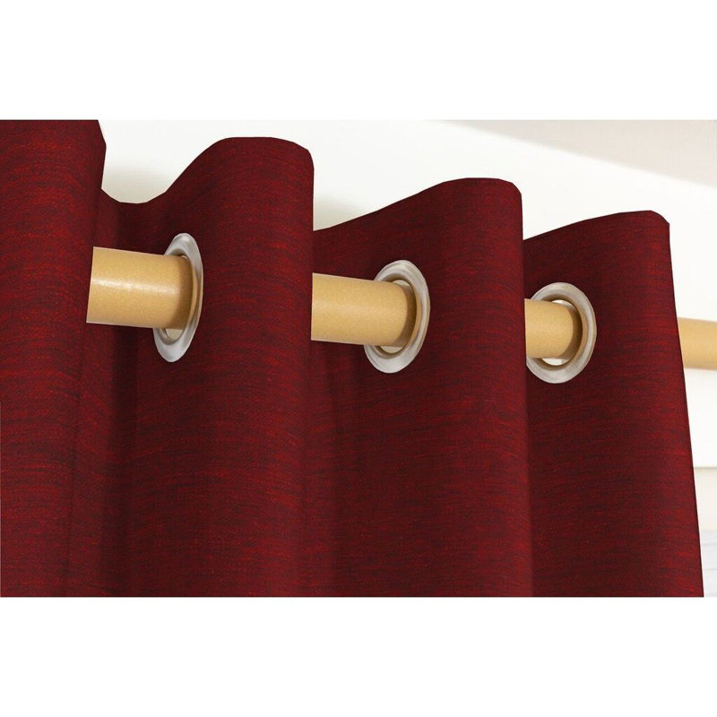Room Darkening Curtain Pair, Red, 90"W x 90"L