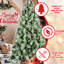 Arbre de Noël de 7 pi avec 1348 pointes mélangées, 82 branches de pin, branches articulées à installation rapide, support en métal robuste pour la saison 84 - assemblage sans effort à corps plein, festivités stables