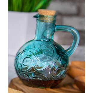 Embossed Glass Pitcher Jug 1L Rippled Glass Cocktail Punch Juice Daily  Dining Decanter Carafe Serving Jug 
