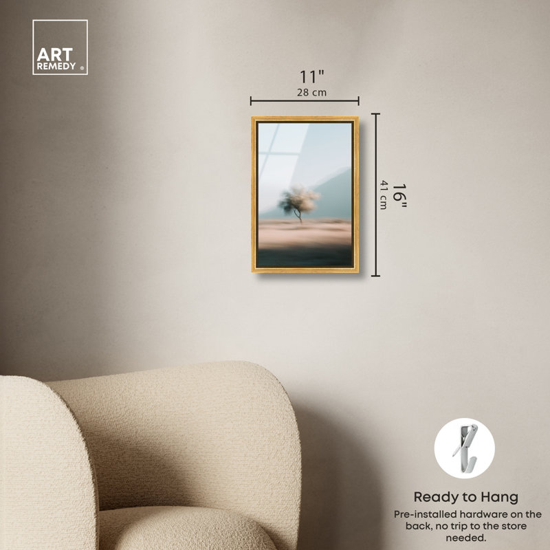 «Desert Motion I», reproduction d'art acrylique sur toile par Art Remedy, cadre doré, 10 x 15, 16"H x 11"W, Gold Frame