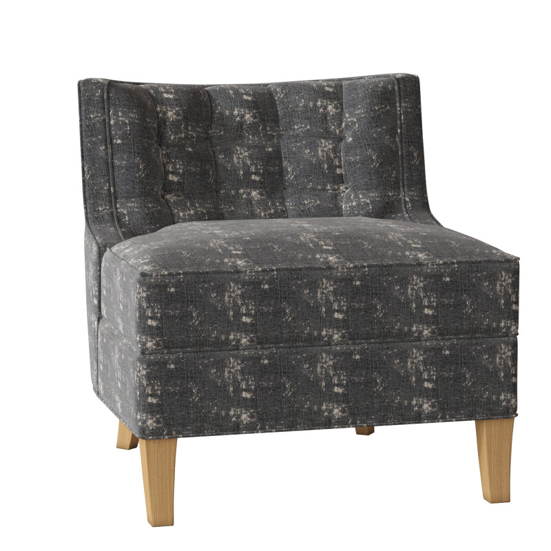 Social Tufted Slipper Chair, Elise Flax, Amber