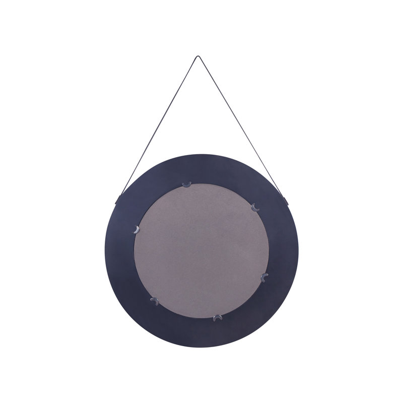 Candon Solid Wood Round Wall Mirror
