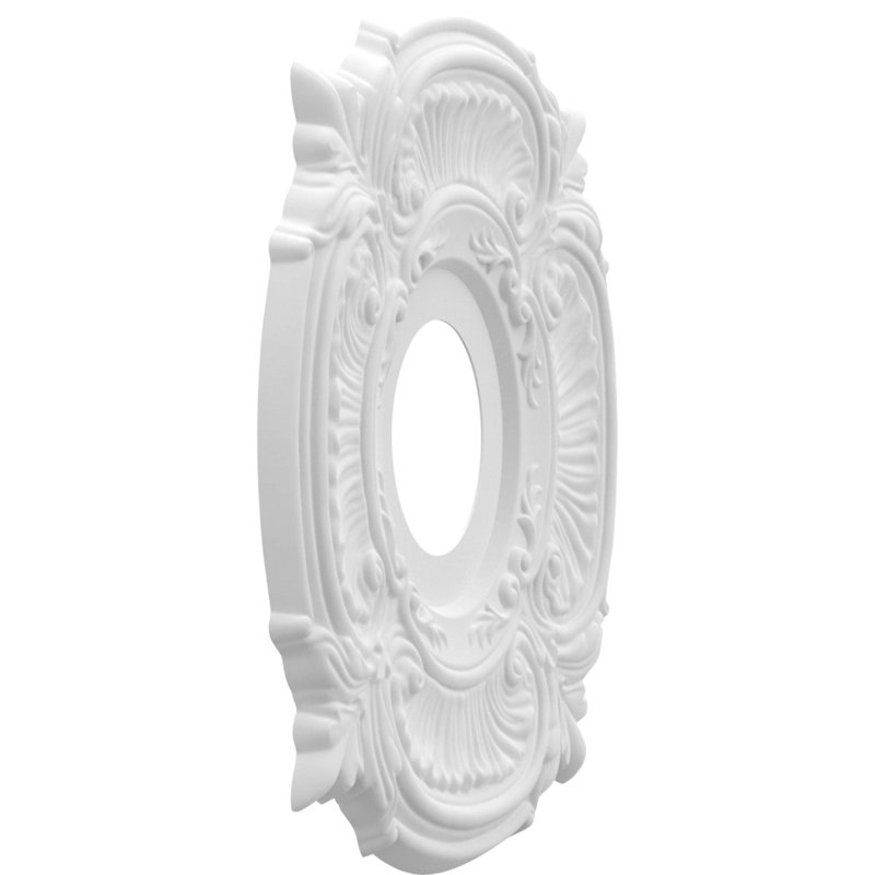 Attica Thermoformed PVC Ceiling Medallion, 13" H x 13" W x 0.75" D, White