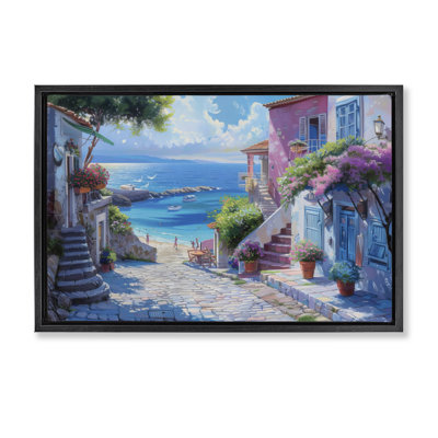 Seaside Village Cobblestones Floating Frame, design by LSR Design Studio