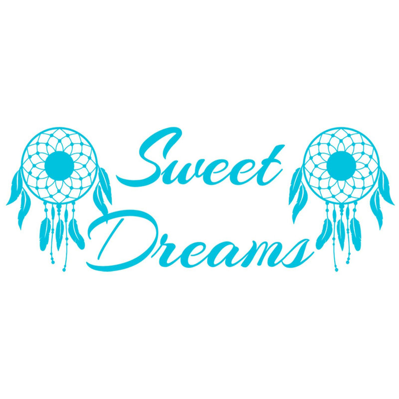 Adhésif décoratif Dream Catcher Sweet Dreams, H 8 po x l 22 po, Bleu ciel