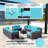 Demaio 14-Piece Rattan Sectional Seating Group With Cushions Modular Outdoor Furniture Set For Patio Garden And Poolside-2134560124