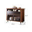 Buffet 43,31 "en bois d'hévéa massif brun-609141178