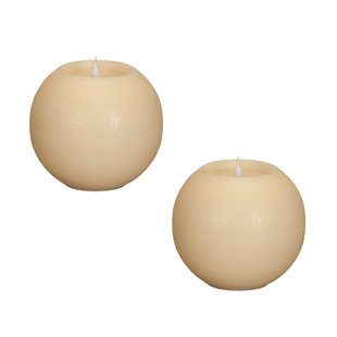 Unscented Flameless Pillar Candle (Set of 2)