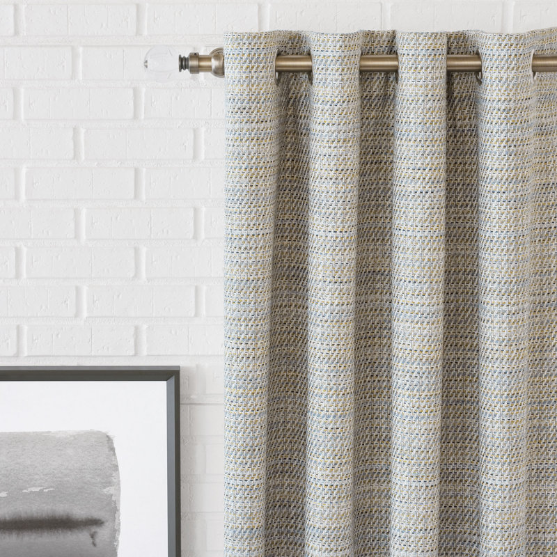 Panneau de rideau simple obscurcissant en coton avec œillets Pattinson, L 96 po x L 120 po