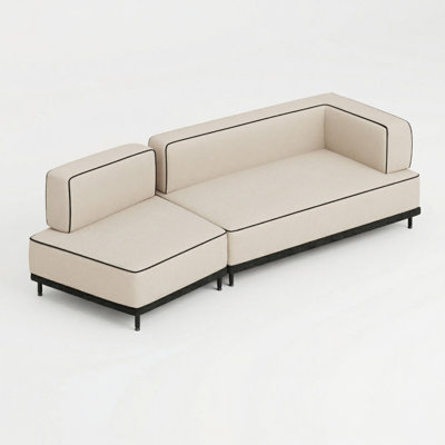 Canapé modulaire en L 95 po