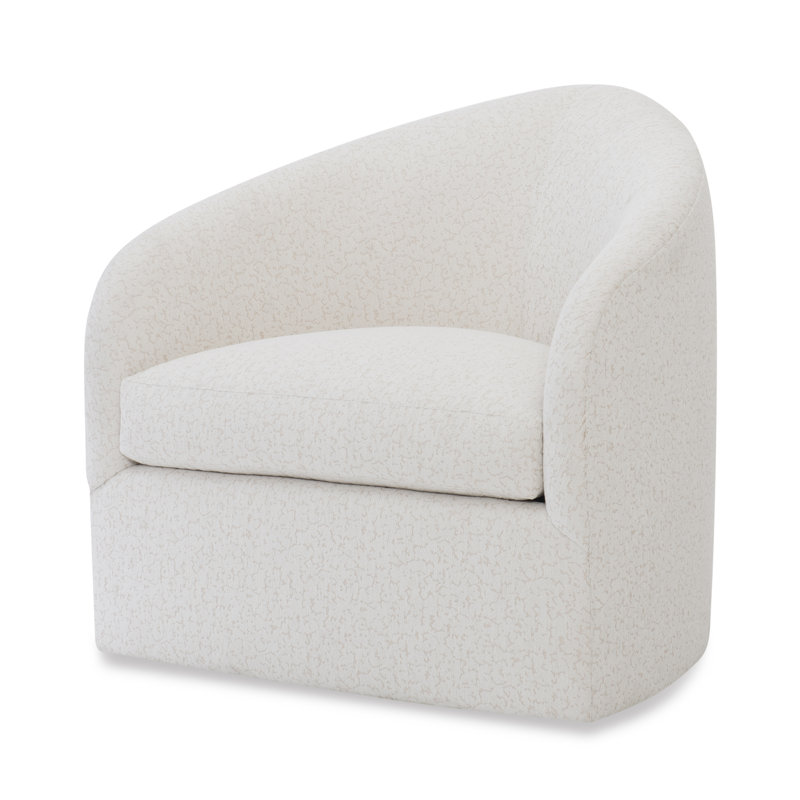 Pinnacle Barrel Chair, Filigree Ivory 100% Polyester