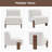 29.1" Wide Modern Upholstered Armless Accent Chair with Solid Wood Legs