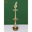 Lampe sur pied en laiton paon de 38 pouces fabriquée à la main, Nachiarkoil Diya indien traditionnel pour le hall d'entrée et le salon
