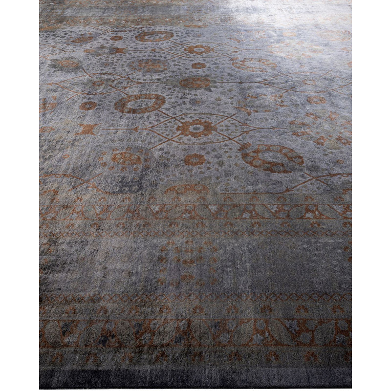 Overyed One-of-a-Kind Rectangle 10 4" X 13'9" Hand Knotted Area Rug