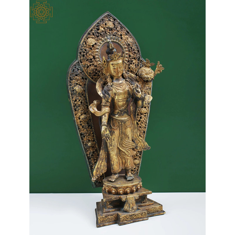 Padrapani Avalokiteshvara avec aureole floral