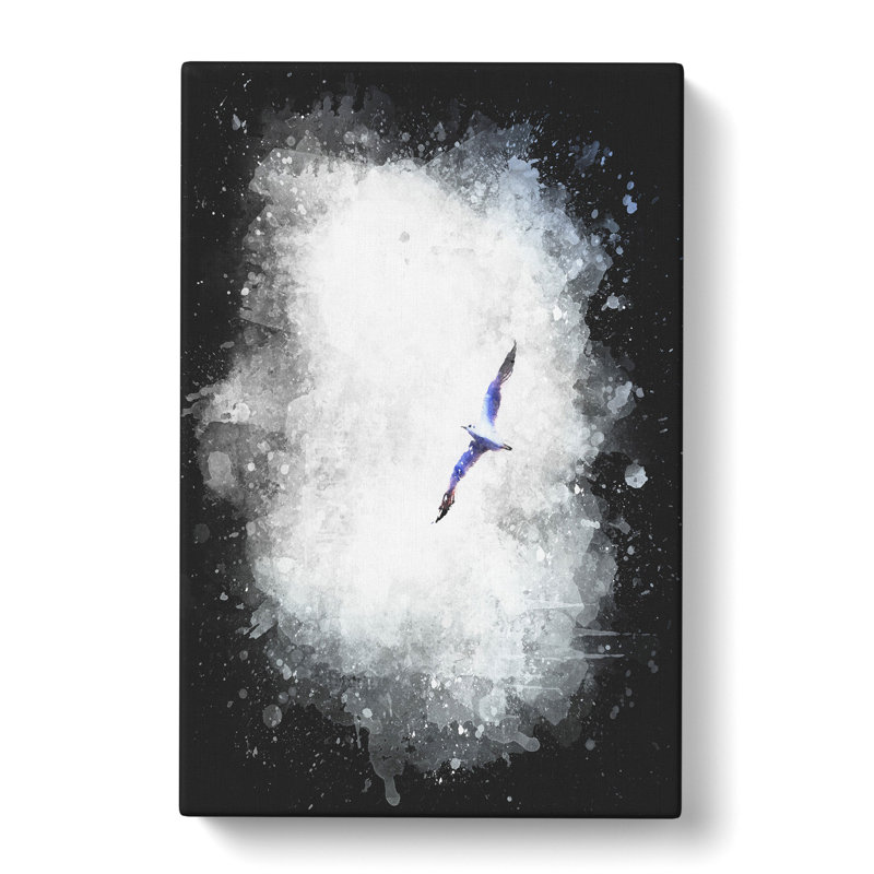 Flying Seagull Abstract - Wrapped Canvas Print, 76cm H x 50cm W x 3cm D