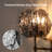 Iron Glass Mini 5.9"W Armed Sconce-1717428017