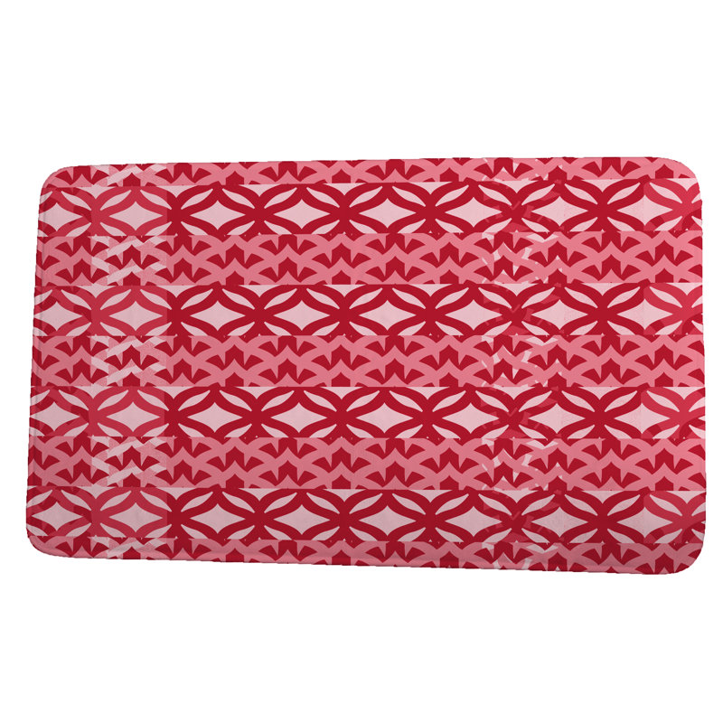 Dotson Non-Slip Bath Mat, 24" W x 17" L, Red