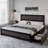 Bed Frame with 4 Storage Drawers and Charge Station,Platform Bed Frame with Headboard,Strong Metal Slats Support, No Box Spring Needed for Bedroom-182793318-182793319