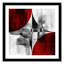 Hamswell, cercle, segment, rouge, II, impression sur papier encadré-29363310