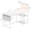 Metal Base Computer Desk with Power Outlet-1718427862