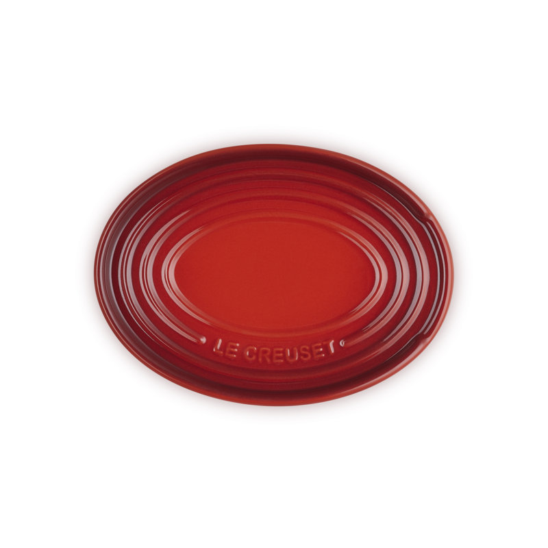 Le Creuset Stoneware Oval Spoon Rest, Cerise