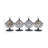 Rustic Analog Stainless Steel Quartz Movement / Crystal Tabletop Clock in Brown/White